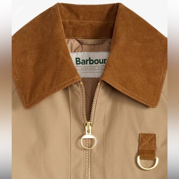 Barbour Nora Casual Barn Jacket in Military Brown - Picture 5 of 10